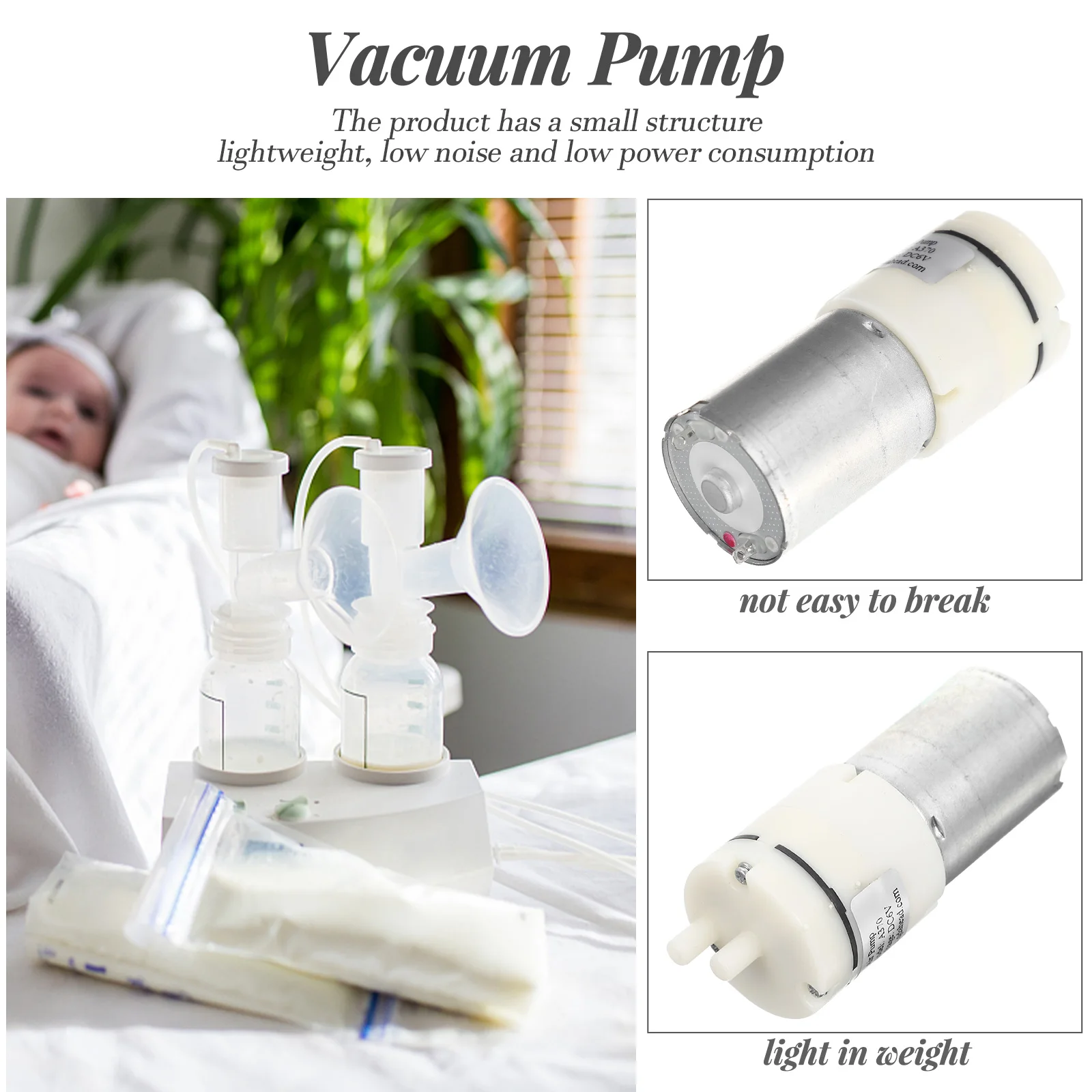 

Portable A370 Dc 6V Electric Diaphragm Vacuum Pump for Home Aquarium Medical Equipment Air Sampling Miniature Low Noise Air Pump