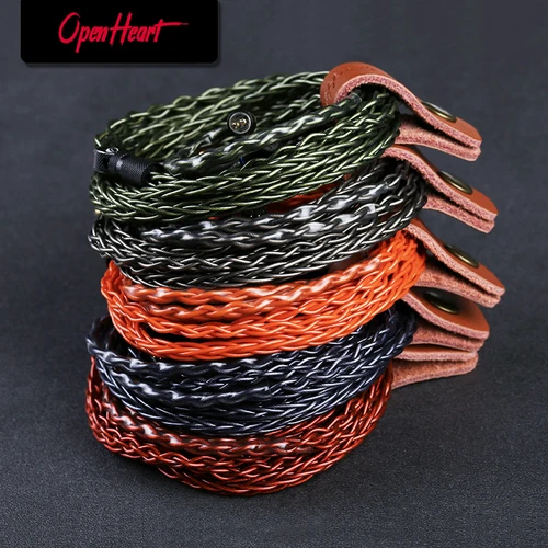 Imagen 2 del producto Cable de auriculares OPENHEART rojo de 8 núcleos 2,5/3,5/4,4mm MMCX/0,78 2 pines/QDC cobre Chapado en plata reemplazar Cable equilibrado mejorado