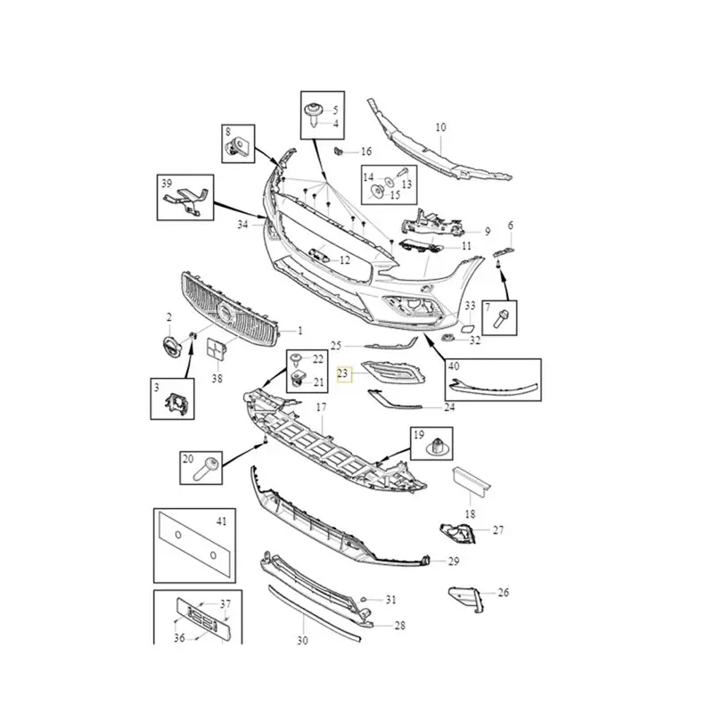 

Front Bumper Fog Light Grille For VOLVO S60 2019- 2022 Foglight Bezel Lid Hood Trim 31455636 31455637