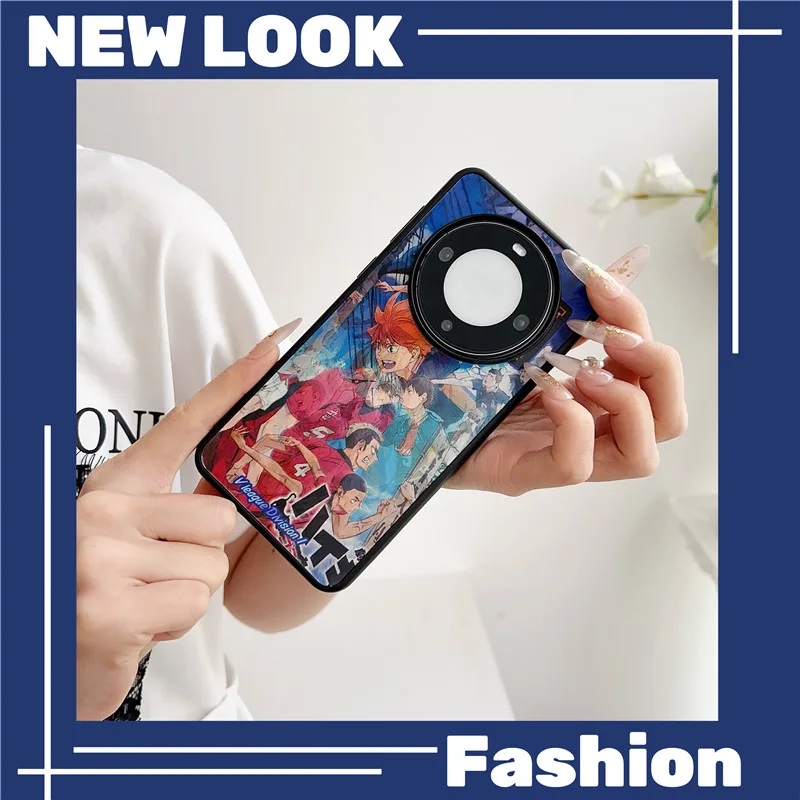 3D Transformation Anime Cartoon Phone Case For Huawei Mate 60 Pro Plus Mate60 Mate60pro Haikyuu Shingeki Angel robot Cover