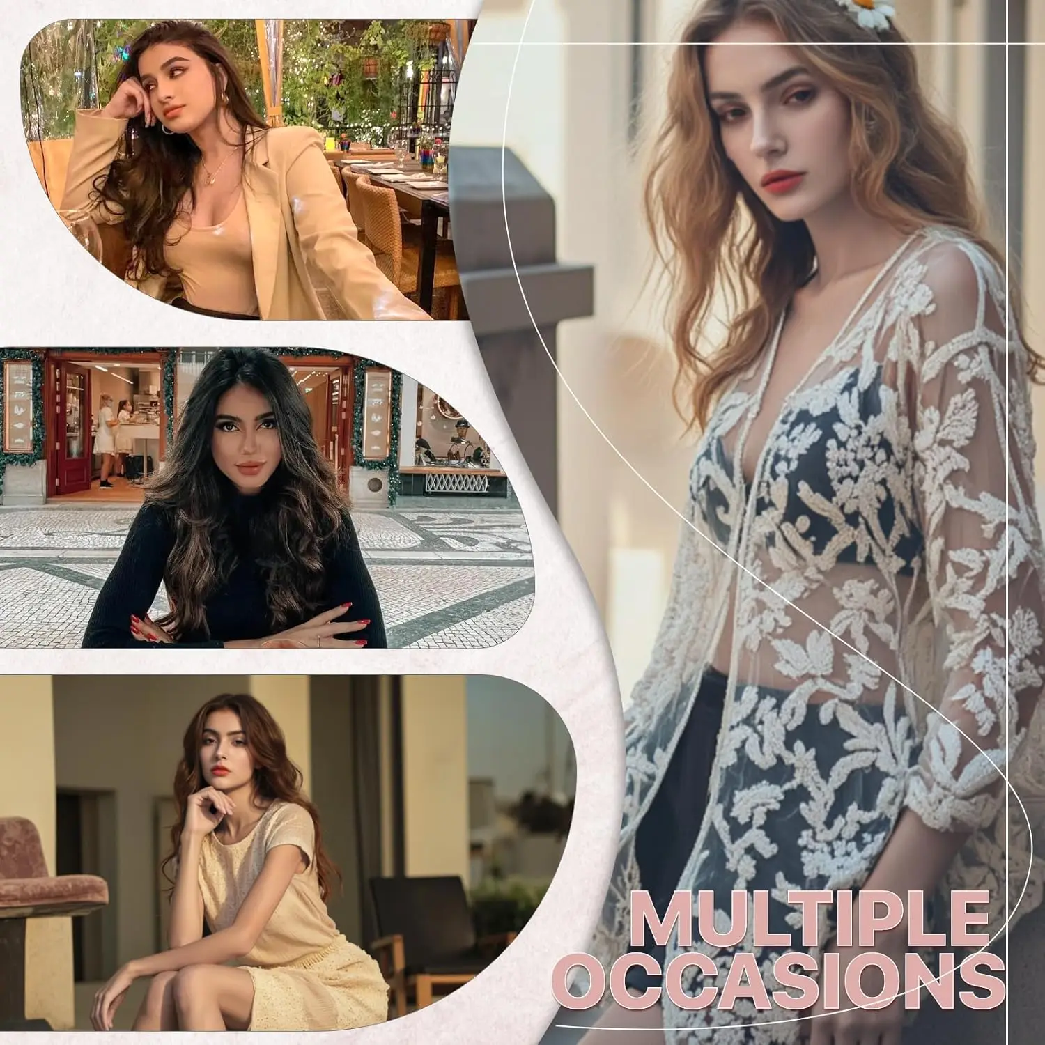 أومبير 4/27 الجسم موجة كليب في شعر مستعار بشري 100 جرام قطعة واحدة 5 مقاطع 3/4 كامل مشبك للرأس في وصلات الشعر 100% الشعر البشري #6