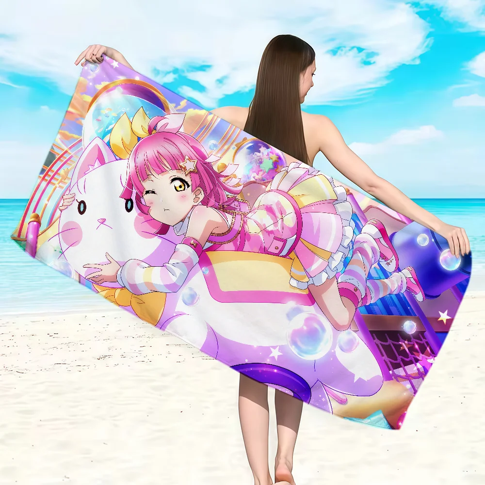 ZZZ Gaming Rina Towel Soft Lightweight Anti-Sand Large Beach Towel Quick-Drying Bath Sports Family
