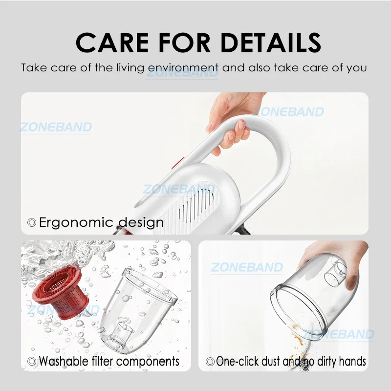 Handheld Stick Vacuum Cleaner Cordless and Corded Strong Suction for Home Floor Washer Smart Household Appliance Dust Collector