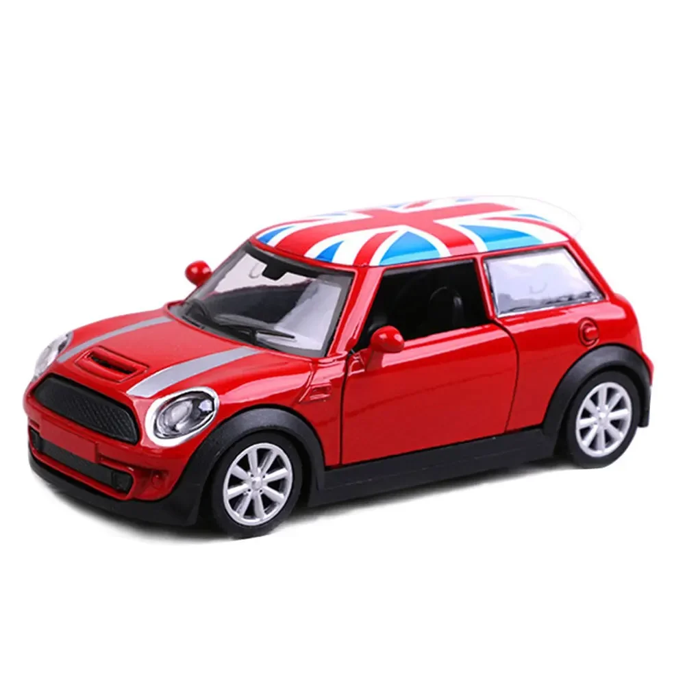 For BMW MINI COOPER S Alloy Car Model Toy Vehicles Kids Mini Model Toy Pull Back Car Toy Vehicles Miniature Scale 1: 32 Ornament