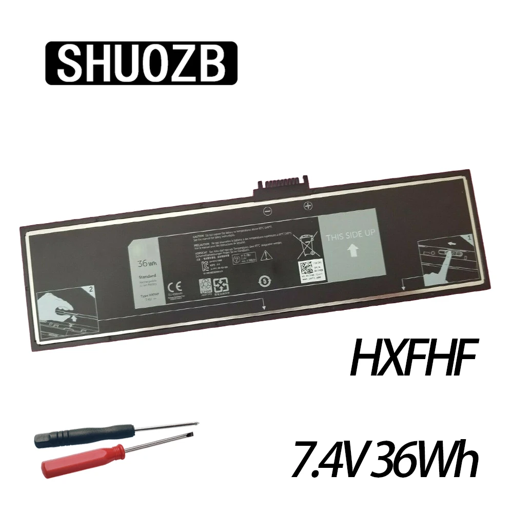 

SHUOZB 7,4 В 36 Втч HXFHF Аккумулятор для ноутбука Dell Venue 11 Pro 7130 7139 7310 ПЛАНШЕТ VJF0X Бесплатные инструменты Новый