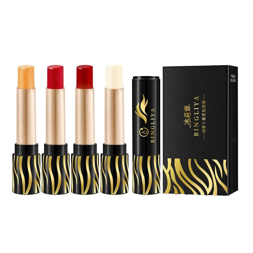 Bálsamo labial impermeable que cambia de Color y temperatura, brillo de labios transparente, hidratante, maquillaje de Color zanahoria, cosméticos, nuevo