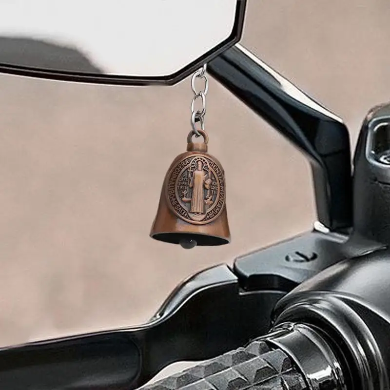 Motorcycle Good Luck Jesus Bell Gremlin Bell Creative Motorcycle Bell Accessories For Good Luck Retro Riding Luck Key Chain Bell