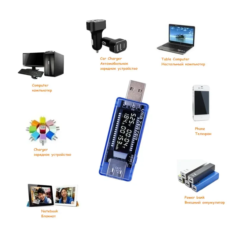 USB QC2.0 3.0 Current And Voltage Charger Capacity Tester USB 3-20V Charger Doctor Power Meter Voltmeter