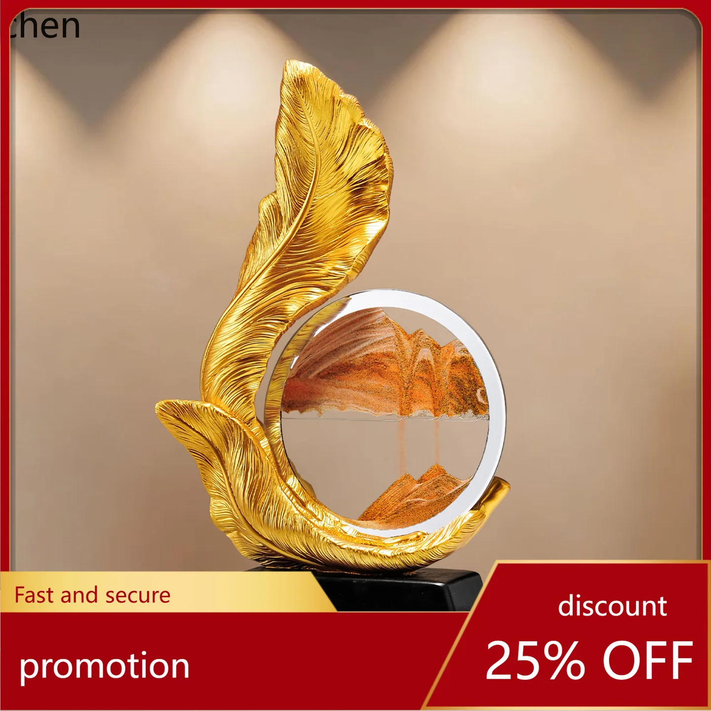 

Zml feng shui quicksand art wine cabinet decoration ornament - premium living room tv stand accent