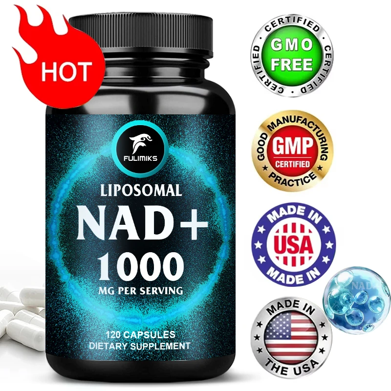 

NAD Plus Supplement - Natural Energy, Cellular Health, Anti Aging, Nad Nicotinamide Riboside - 120 Pills & Capsules