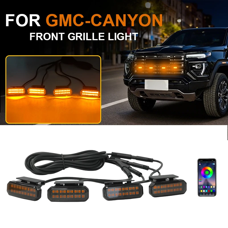 

LED Front Grille Light FOR GMC-CANYON Car Daytime Running Light Wheel Eyebrow Lamp For Pickup Offroad 12V