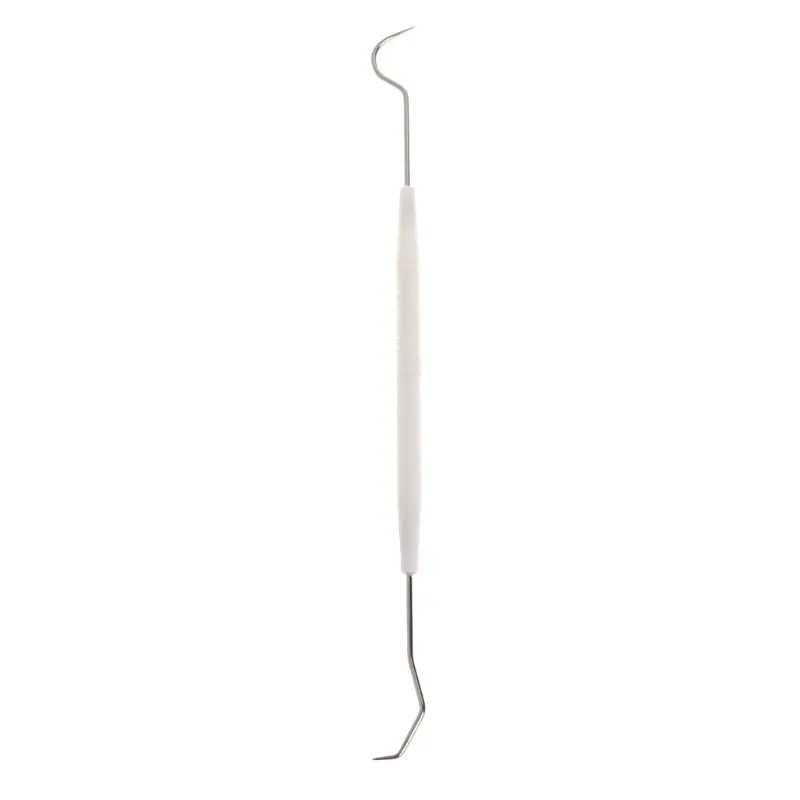 D0AD Double for Head Dentist Teeth Clean Hygiene Probe Hook Pick Stainless Steel Durable Ergonomic Handle Design to