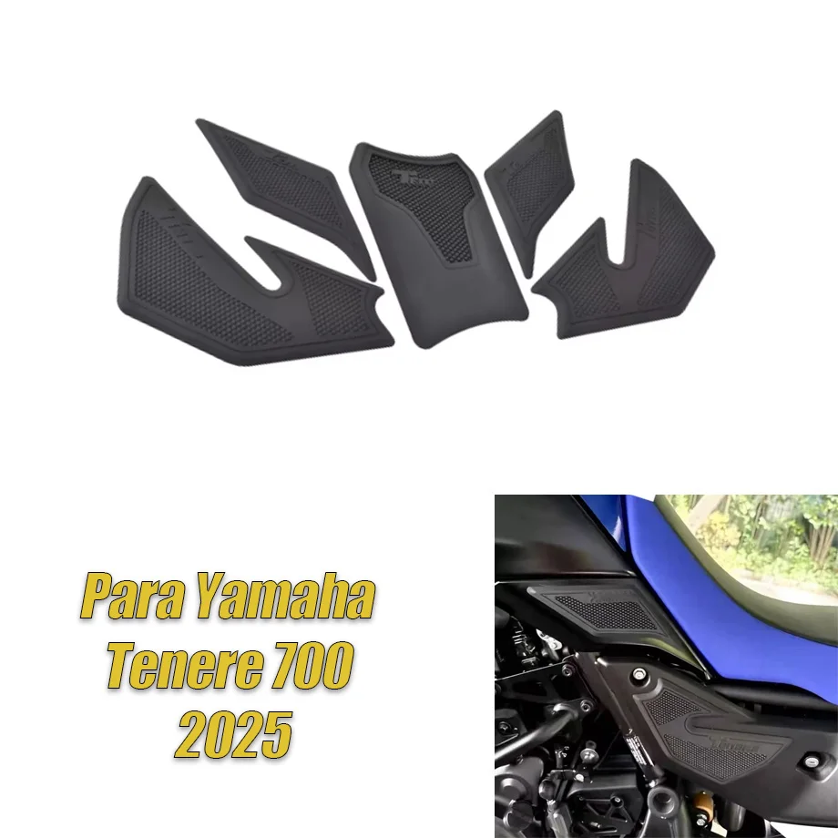 For Yamaha Tenere 700 2025 Non-Slip Protector Motorcycle, Tank Pad Sticker, Gas Knee Grip, Traction Side Pad Accessories