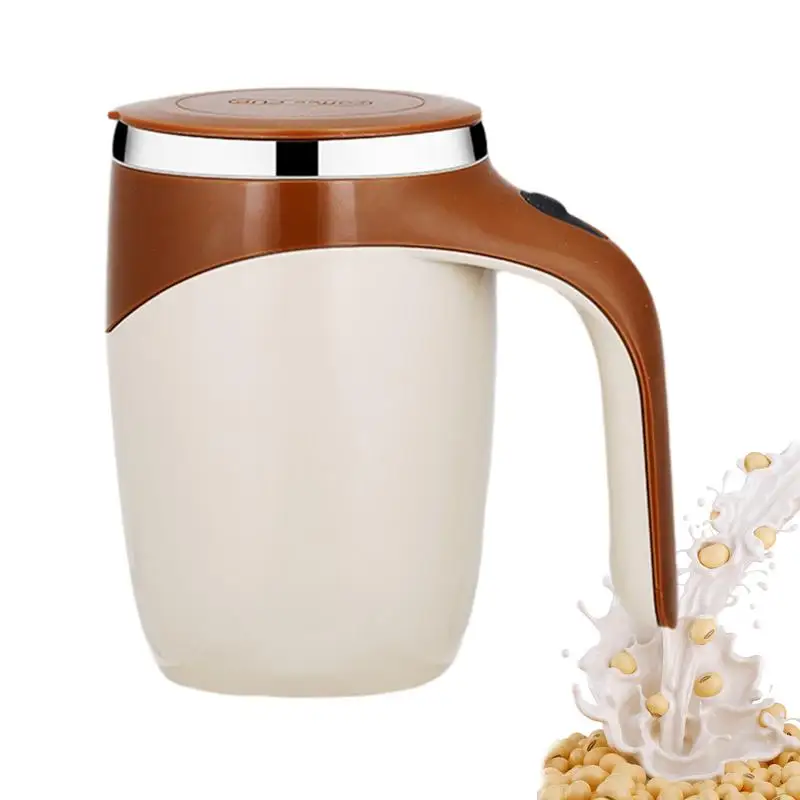 Automatic Magnetic Mug 380ml Magnetic Coffee Stirring Mug Large Capacity Rotating Home Travel Mixing Cup for Tea Brown Sugar