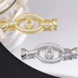 Juya DIY Pearls Jewelry Findings Copper Fastener Connector Hook Clasp Accessories For Women Natural Stone Pearls Necklace Making