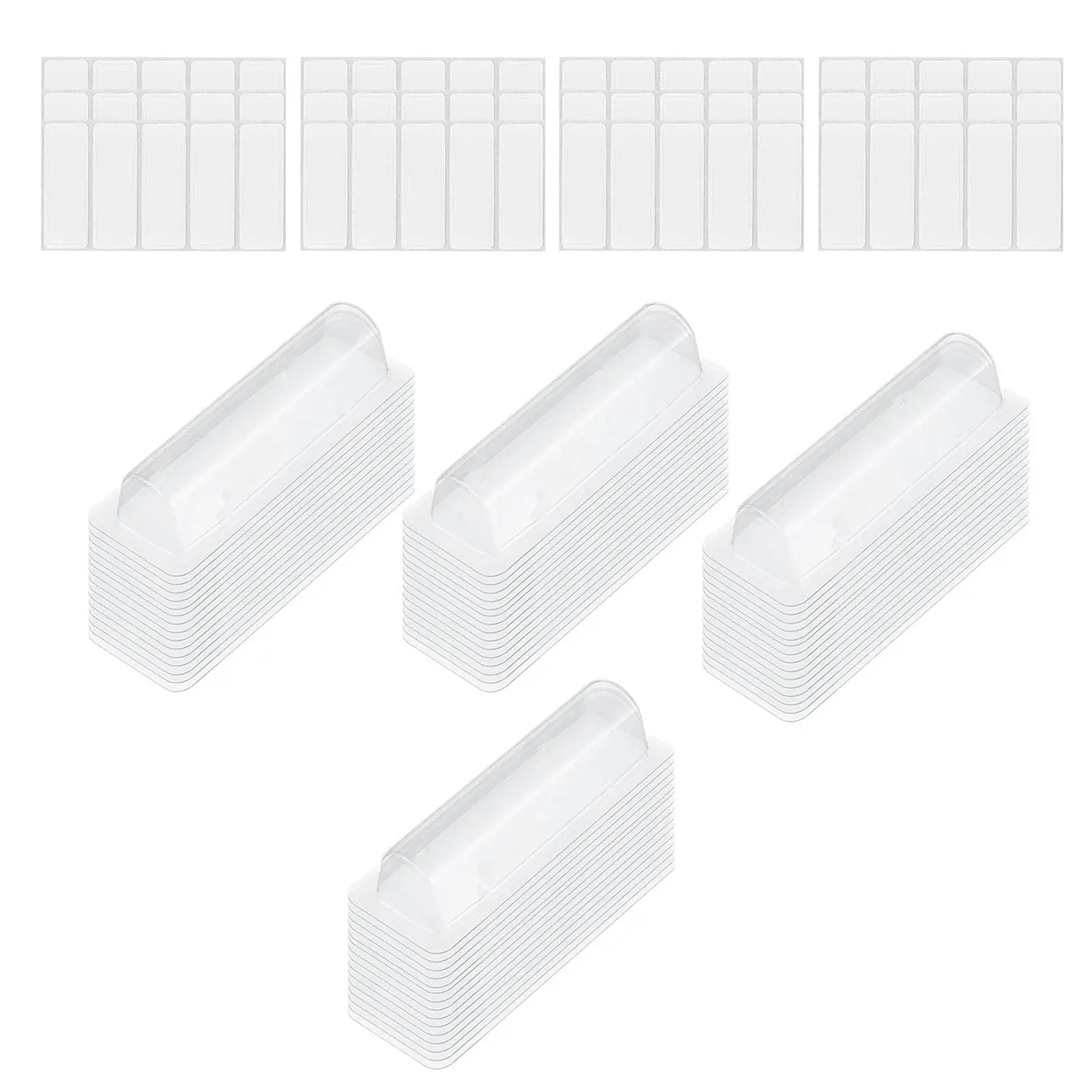 60 pièces pochette transparente cartes PP dôme pochettes pour baume à lèvres porte-rouge à lèvres pour