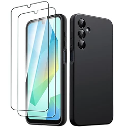 Case with Glass for Samsung A16 A06 A55 A54 A14 A34 A35 A52 A52S Silicone Cover for Samsung Galaxy A55 shockproof Case A55 5G 4G