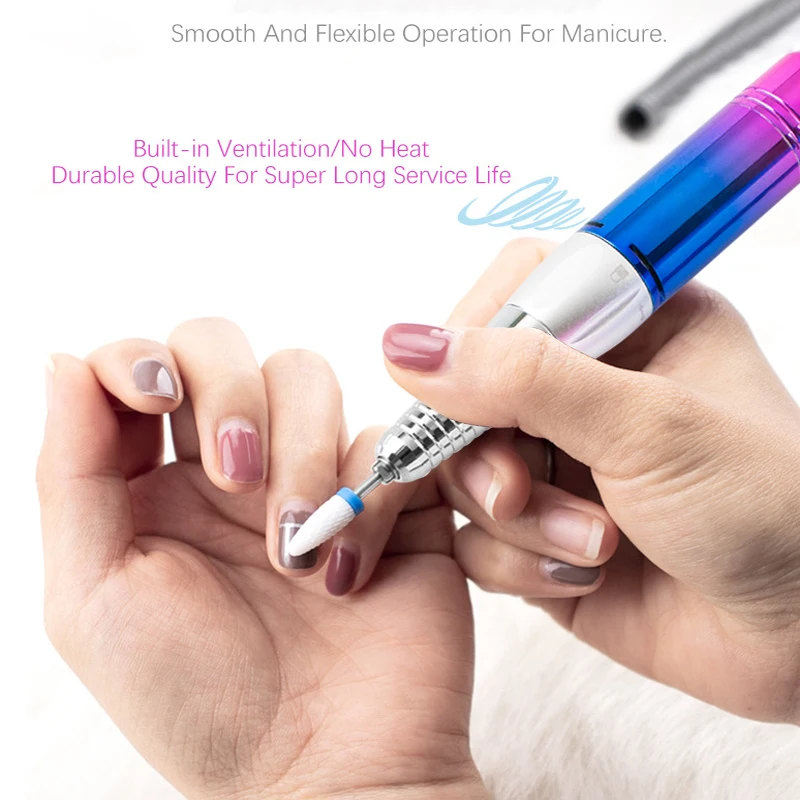

Portable Brushless Silent Charging Desktop Nail Salon Uses Professional 35000 RPM Nail Removal Manicure and Polishing Machine