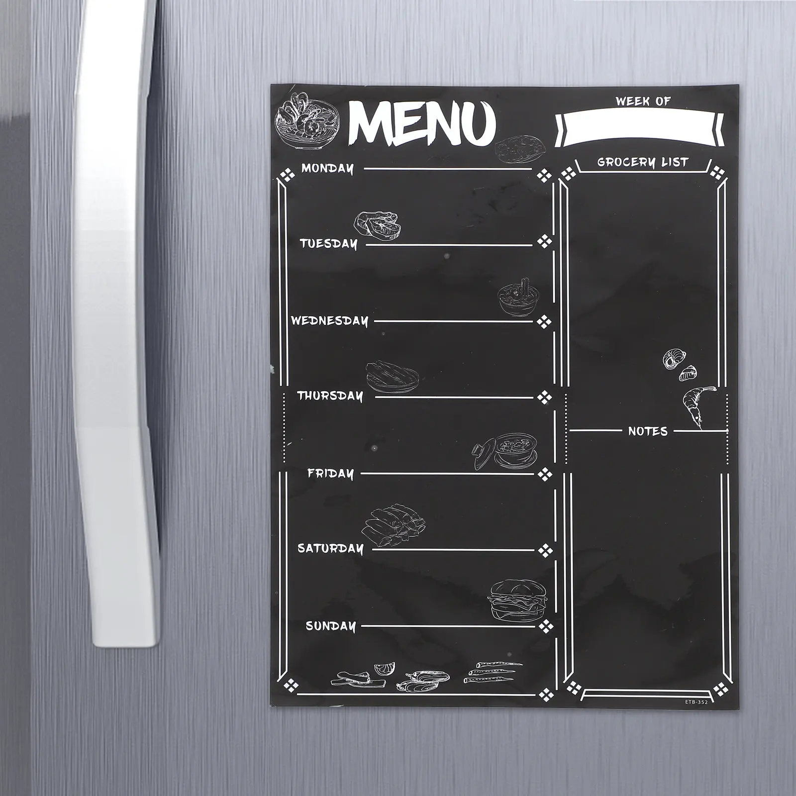 

Premium Magnetic Blackboard Sheet Menu Board for Refrigerator Dry Erase Chalkboard Sticker Weekly Planner Household Schedule