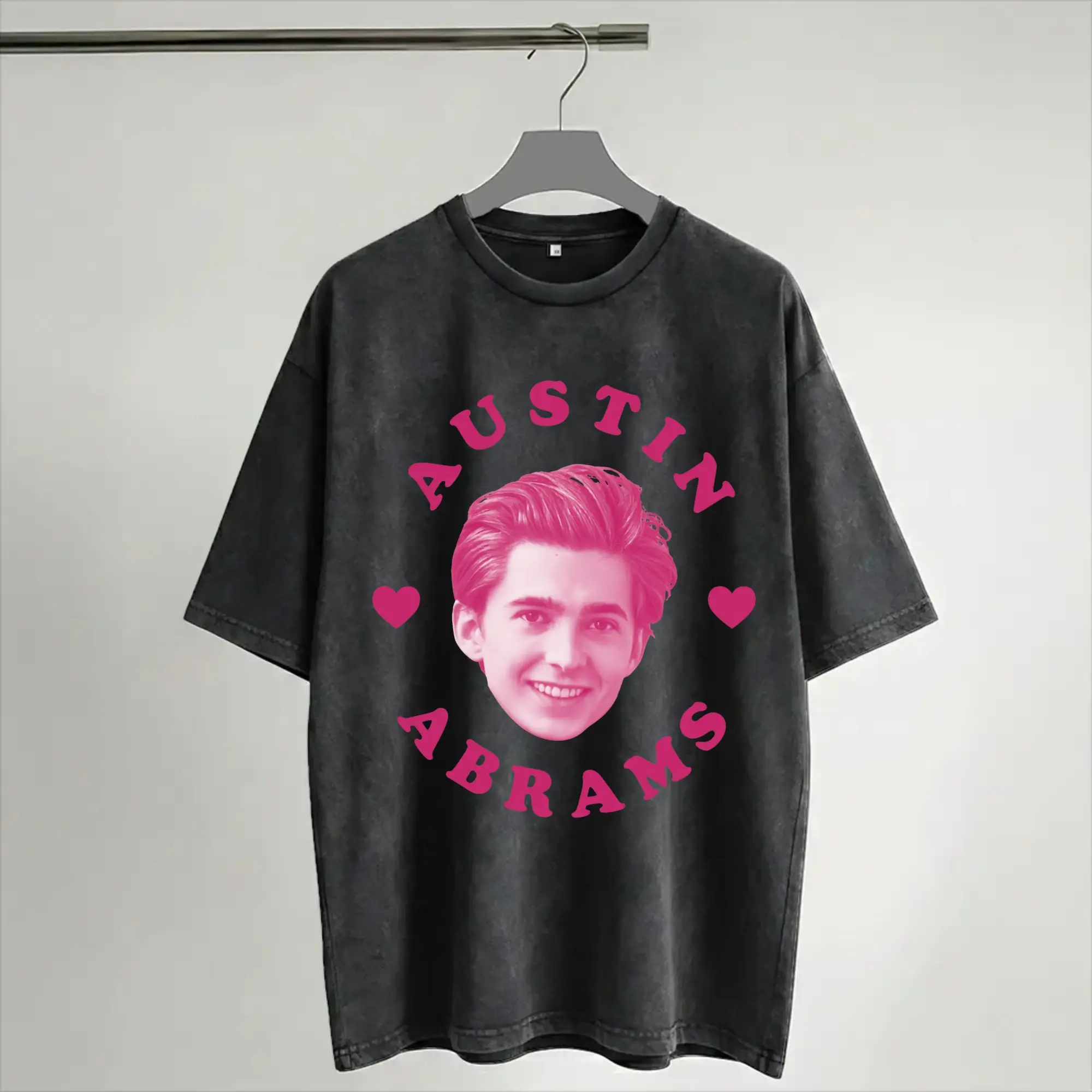 Bryan RE Austin Abrams Outfit Washed T Shirt for Men Women Streetwear Hip Hop T-Shirts Summer  Tees Tops Short Sleeve