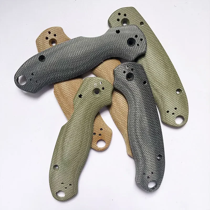 1 Pair 3 Colors Micarta Material Fold Knife Scales Handle Patches For Spyderco Para3 Paramilitary3 C223 Knives Grip DIY Parts