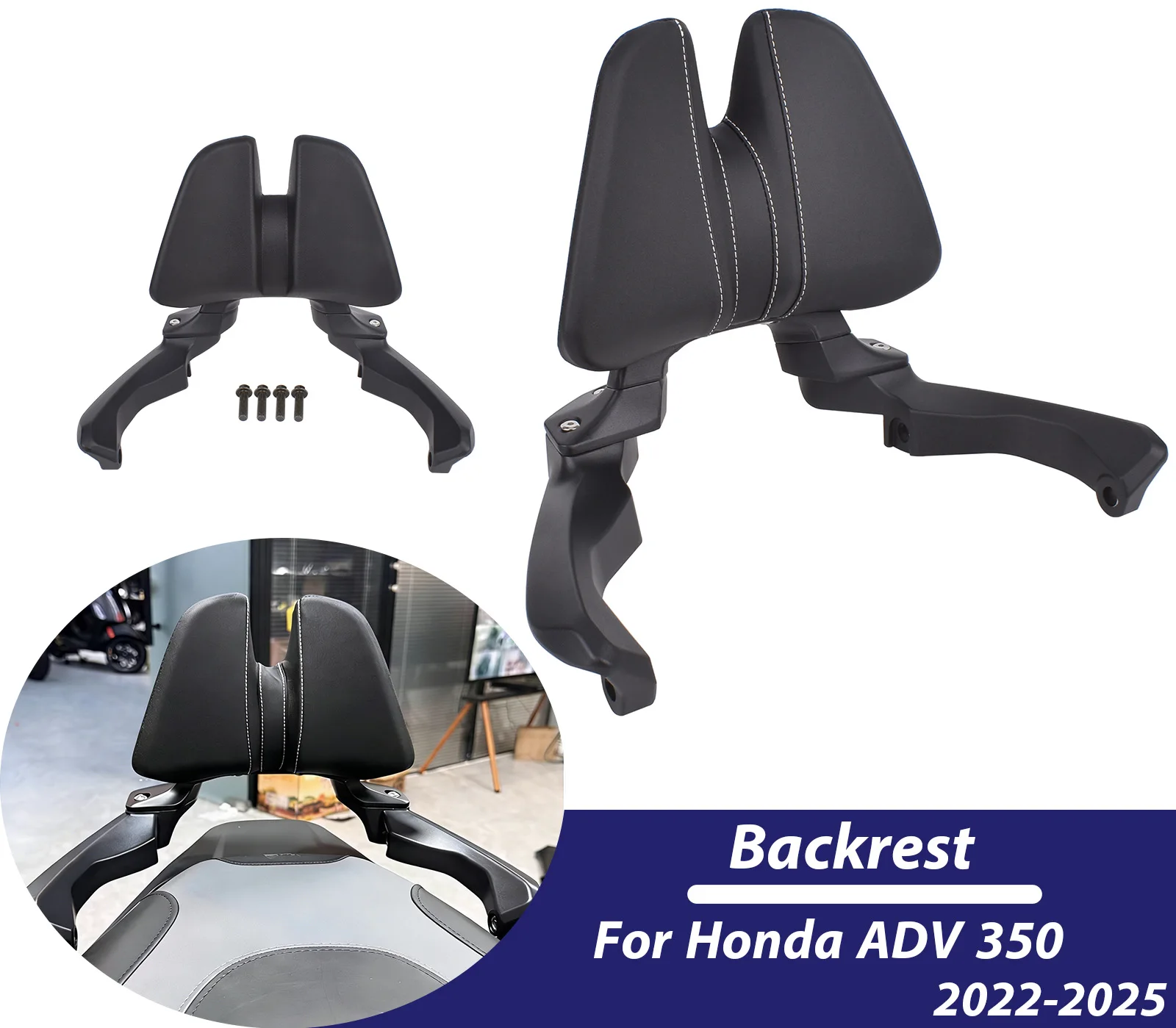 

Для мотоцикла Honda ADV 350 2023 2024 2025: Подушка-спинка для заднего пассажирского сиденья, подушка для спины, аксессуары для сидений-сиссибаров