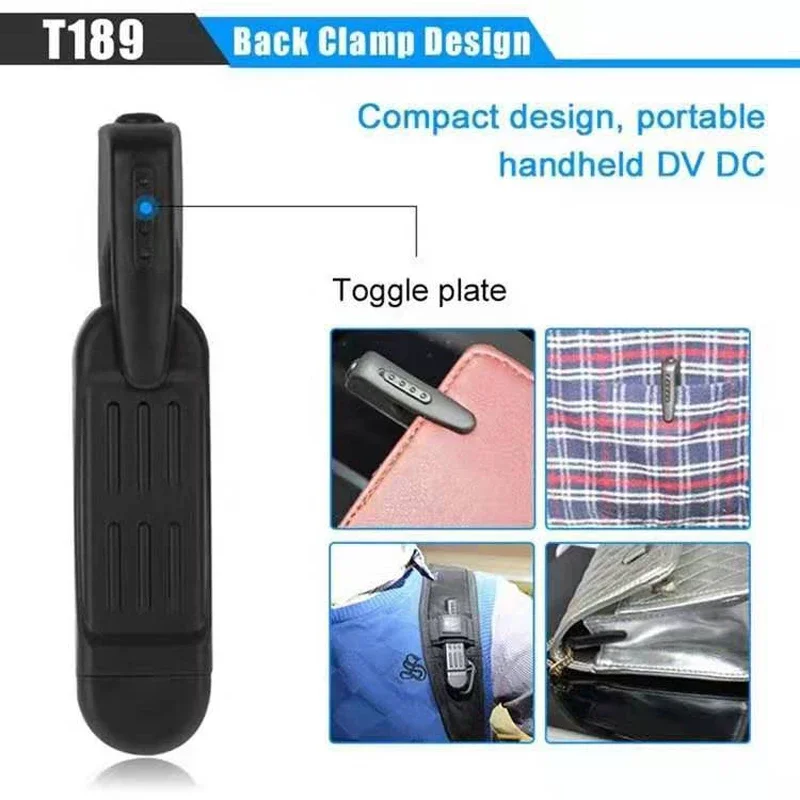 T189 Mini Camera HD 1080P Camera Wearable Body Pen Camera Digital Mini DVR Small DV Camcorder Micro Camer Support 128GB