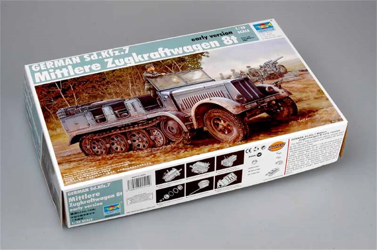 

Trumpeter масштаб 1/35, Sd.Kfz.7 Mittlere Zugkraftwagen 8t, ранняя версия, военная пластиковая модель в сборе # 01514