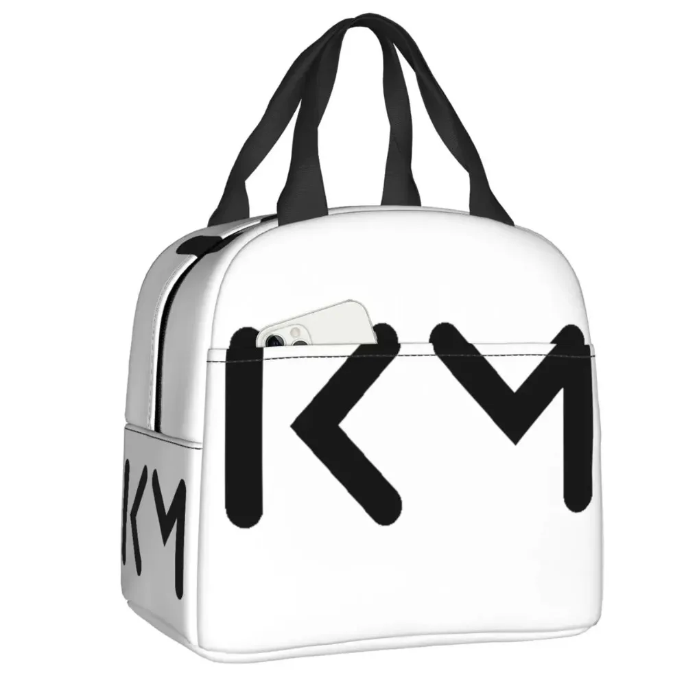 Custom Mbappes KM Thermal Insulated Lunch Bags Women Soccer Resuable  Tote for Kids School Children Storage Food Box