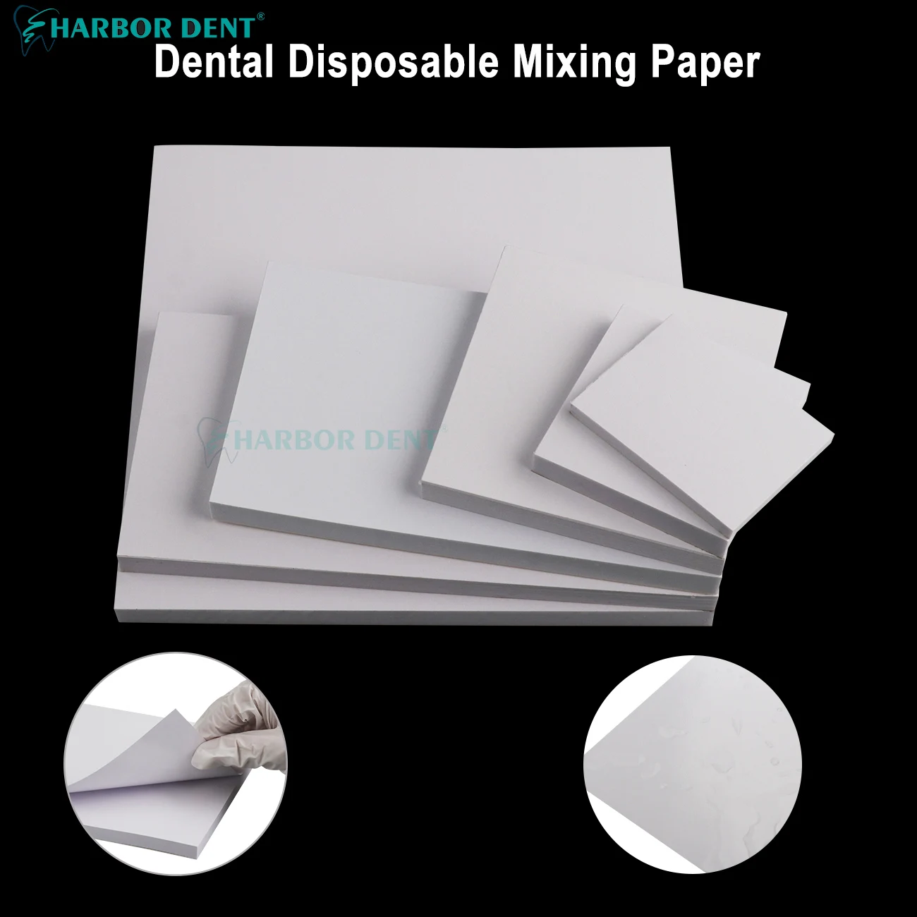 50 Sheets Dental Disposable Lab Mixing Paper Dentist Clinic Spatula Composite Consumable Dentistry Cement Powder Mixed Pad