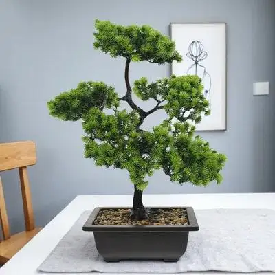 

Artificial Bonsai Tree Realistic Faux Plant Indoor Outdoor Decoration Fake Bonsai Ornament for Home Office Desk Decor
