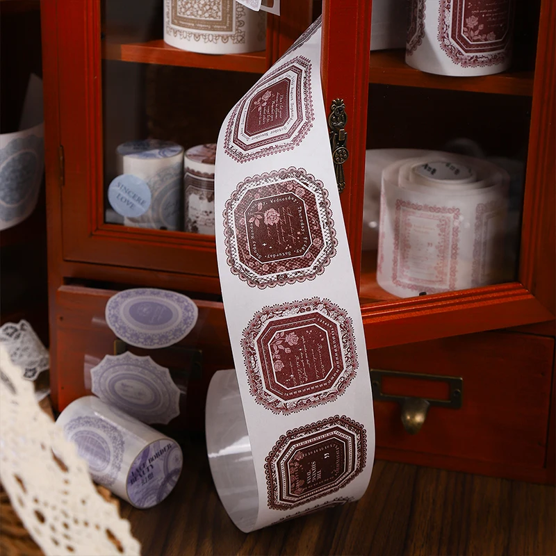 65mm*2m Lace Border Background Decoration Die-cutting tape DIY Manual Scrapbook Calendar Card Decoration Marking Stationery