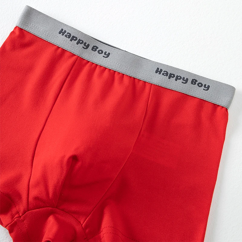 4-teiliges Set Jungen-Unterwäsche für alle Jahreszeiten, einfarbig, schlicht, bequeme Boxershorts mit elastischem Bund, Kinder-Shorts für Zuhause – Detail 14