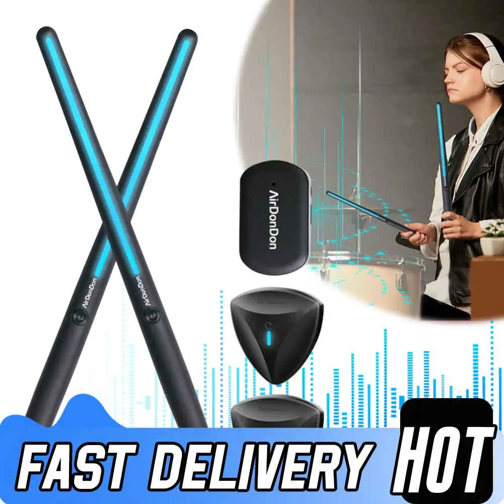 

Портативная воздушная барабанная установка, адаптер воздушного барабана, Bluetooth, виртуальные барабанные палочки, электронная барабанная установка для начинающих, профессионалов, детей и взрослых