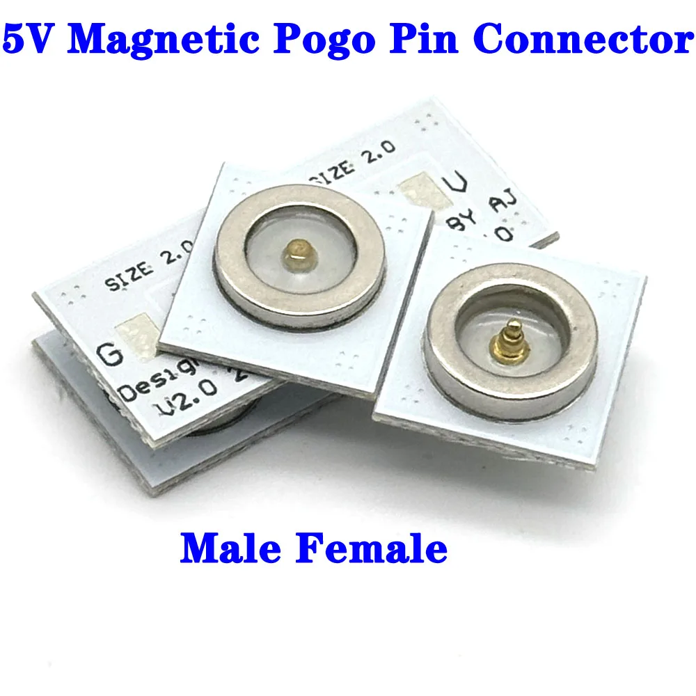 

1Pair 5V Magnetic Pogo Pin Connector 2 Pole Waterproof Male Female Probe DC Power Charging PCB DC Power Socket Connector