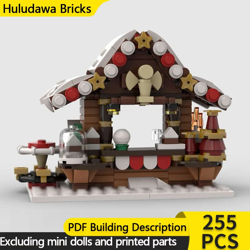 

Модель City Street View MOC, строительные кирпичи, рождественские изделия ручной работы, модульная технология, детские праздничные подарки, сборные игрушки, костюм