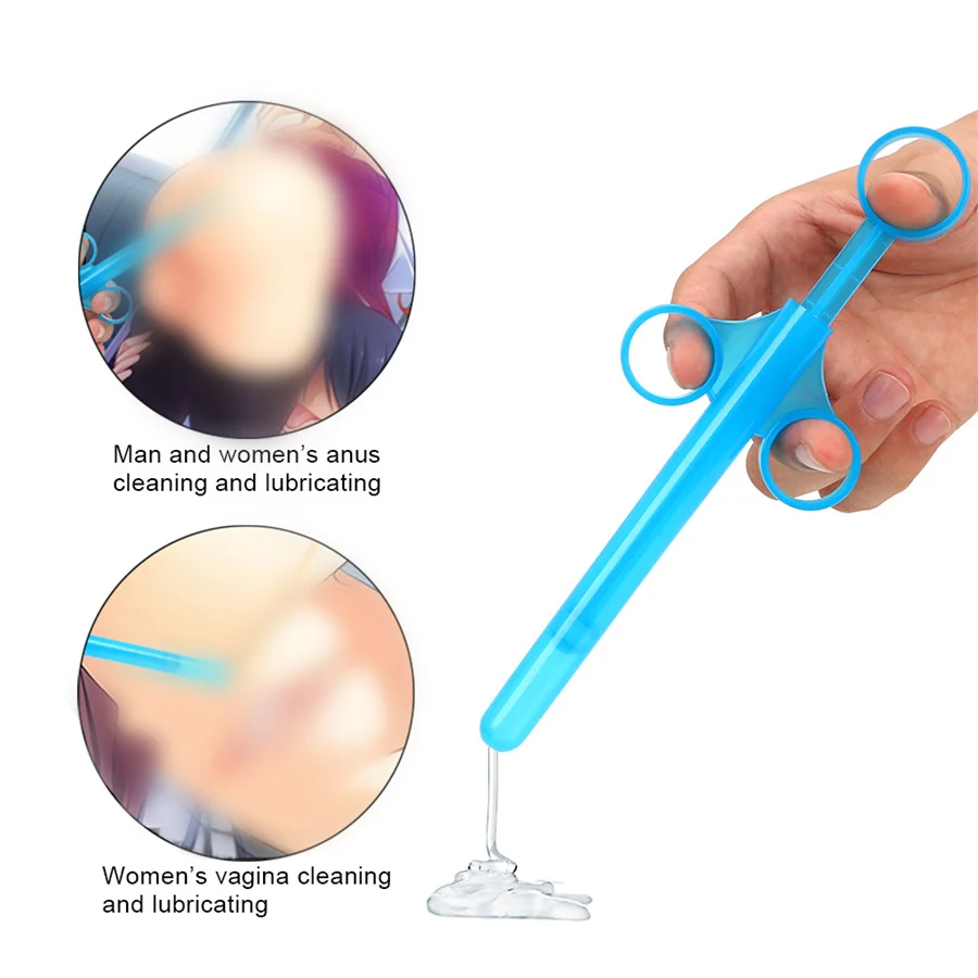 Lubrication Oil Syringe Applicator Launcher Injector Sex Toys For Couples Enema Inject Lubricant Syringe Anal Vagina Clean Tools