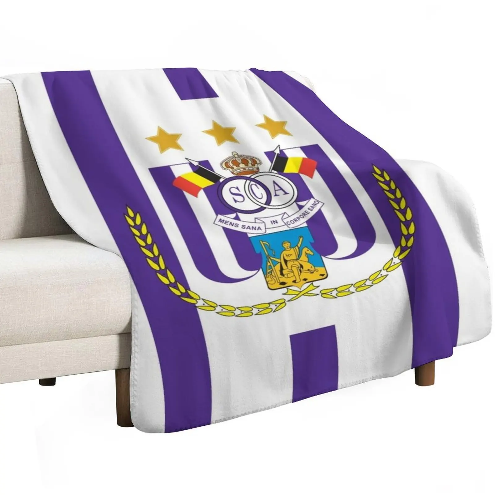 

Anderlecht Footbal fans ultras hooligans, Belgium Throw Blanket blankets and throws Beach Baby Loose Blankets