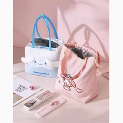 Sanrio Lunch Box Handbag Lunch Bag Insulated Bag with Rice Oil-proof Thickened Square Aluminum Foil for Office Workers