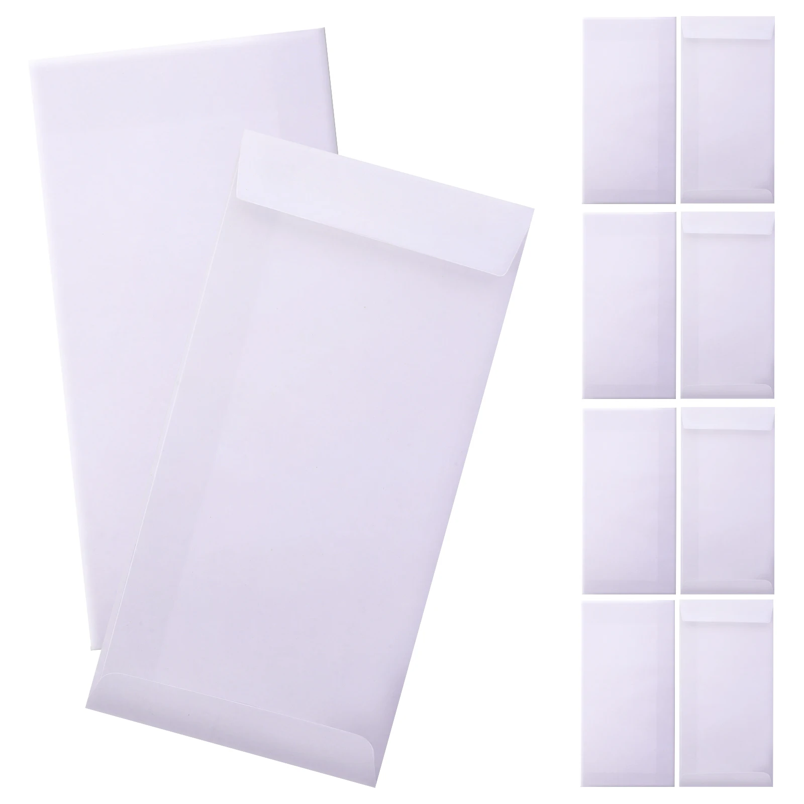 

60pcs Coin Kraft Paper Self-Seal Cards Business Invitations Large Capacity Storage Paper for Small Items for Gifts