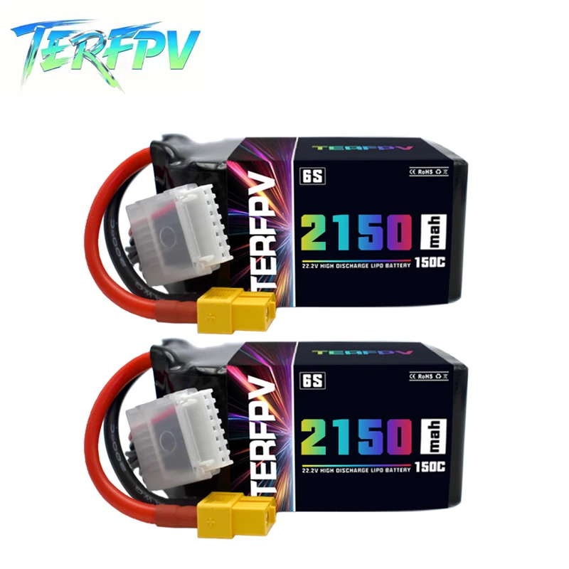 TERFPV Batería Lipo 6S 2150mAh 22,2V 150C para RC Drone FPV - imagen 3