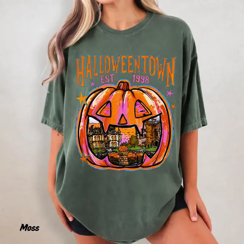 Comfort Colors Preppy Pumpkin Shirt, Vintage Jack O Lantern Halloween Graphic Tee, Cozy Fall Autumn T-Shirt, Retro Pumpkin Season Apparel, Halloween Gift