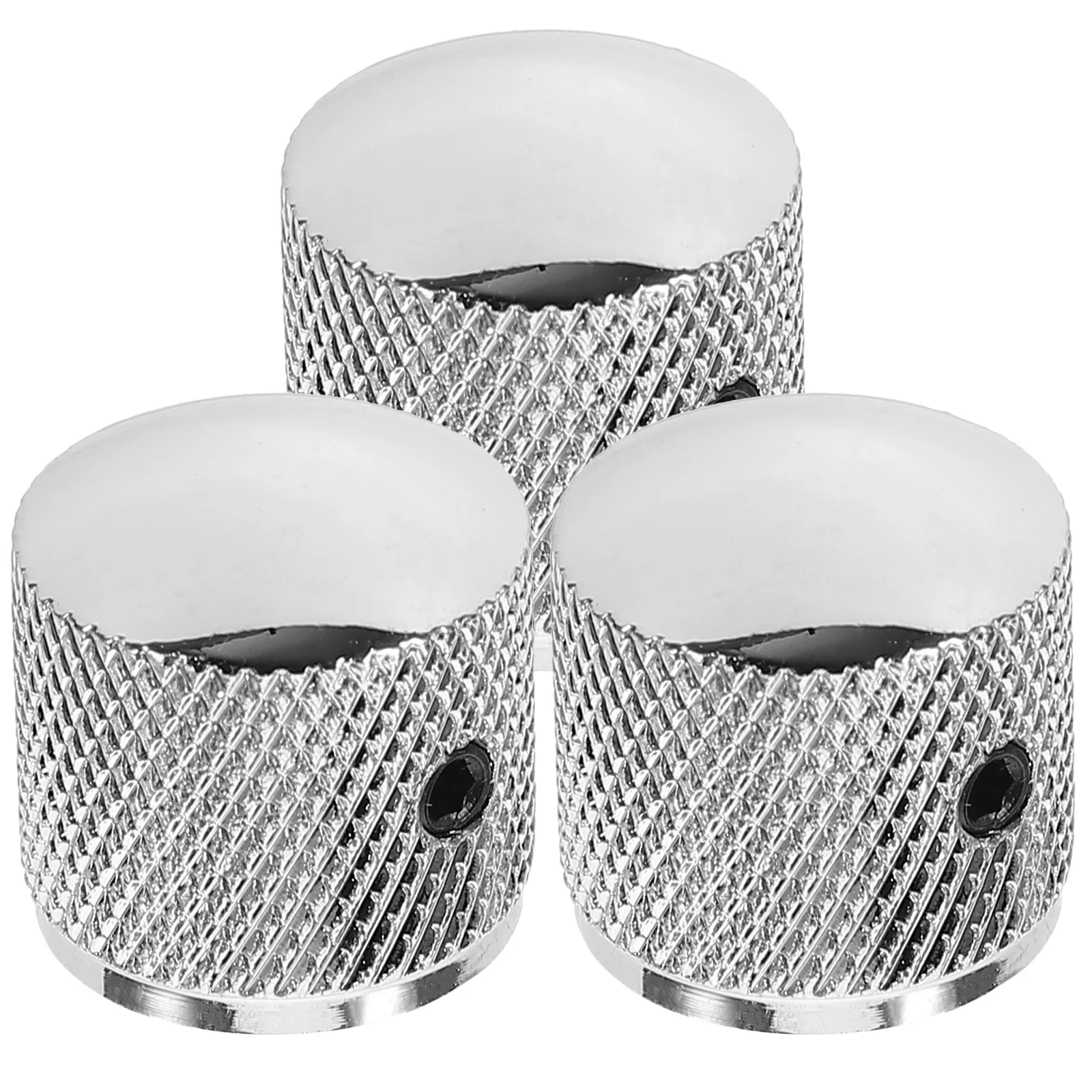 

3Pcs Guitar Volume Knobs Metal Tone Control Replacement for Electric Guitar Bass Amplifier Effect Pedal Instrument Accessories