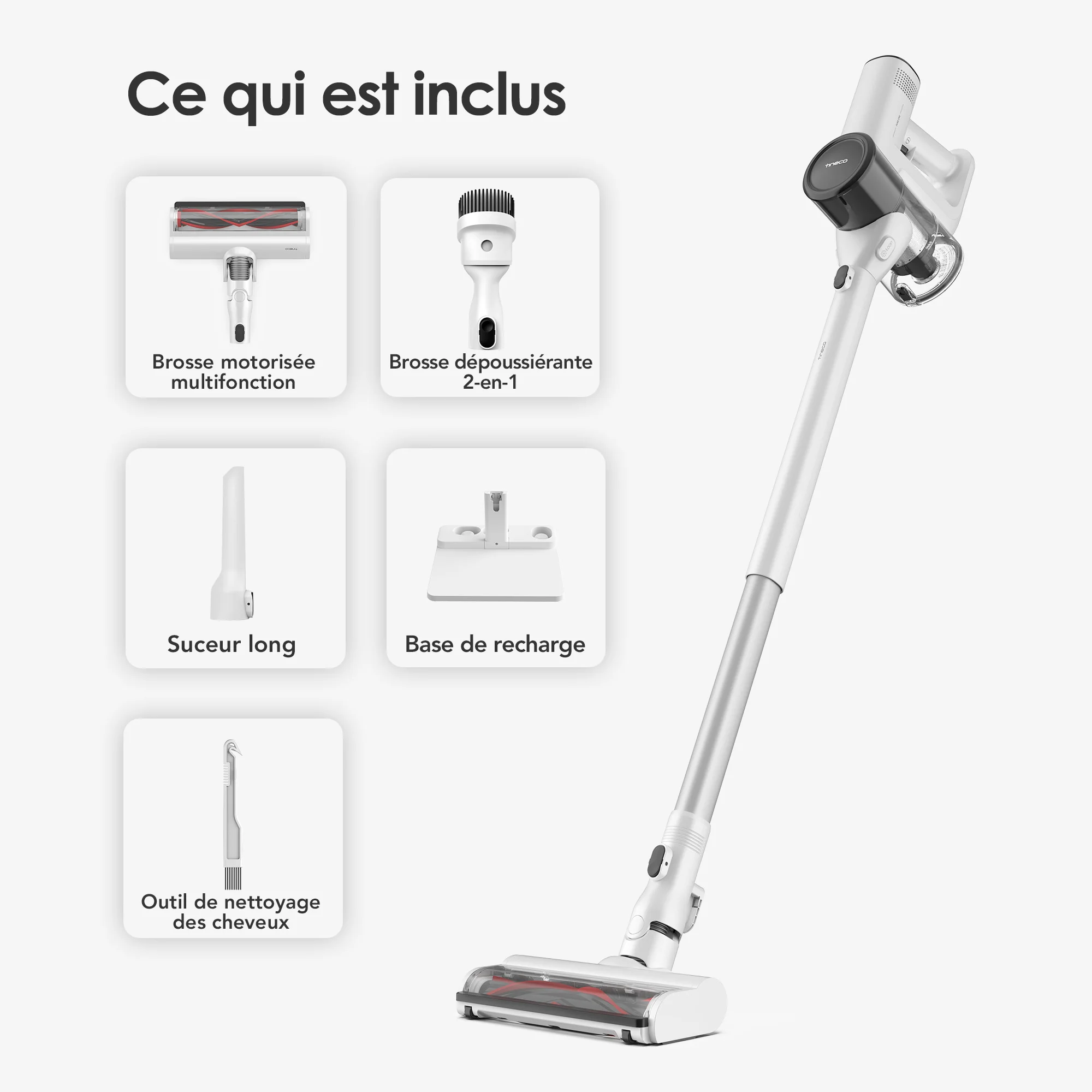 Tineco-Aspirateur sans fil Pure One Air, vadrouille pour la maison, super léger, sans fil, silencieux, aspiration injuste, machine à livres