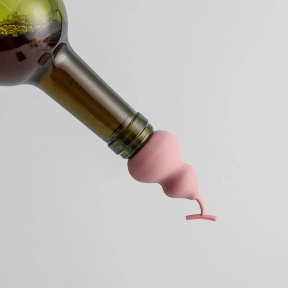 

2 Pcs Cork Christmas Wine Plugs Stopper Bottle Silicone Unbreakable Covers Stoppers Cute Creative Sealing Decorate