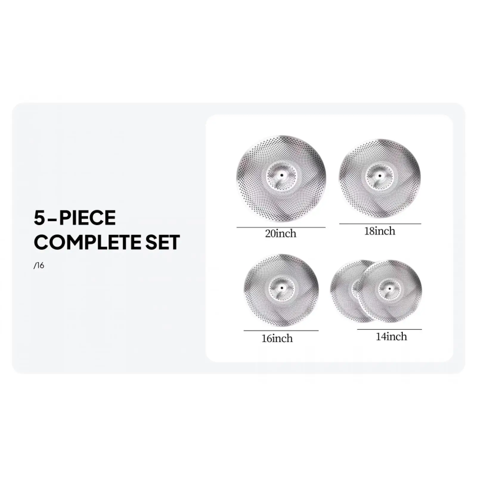 5X 14" Hi Hat+16" C…