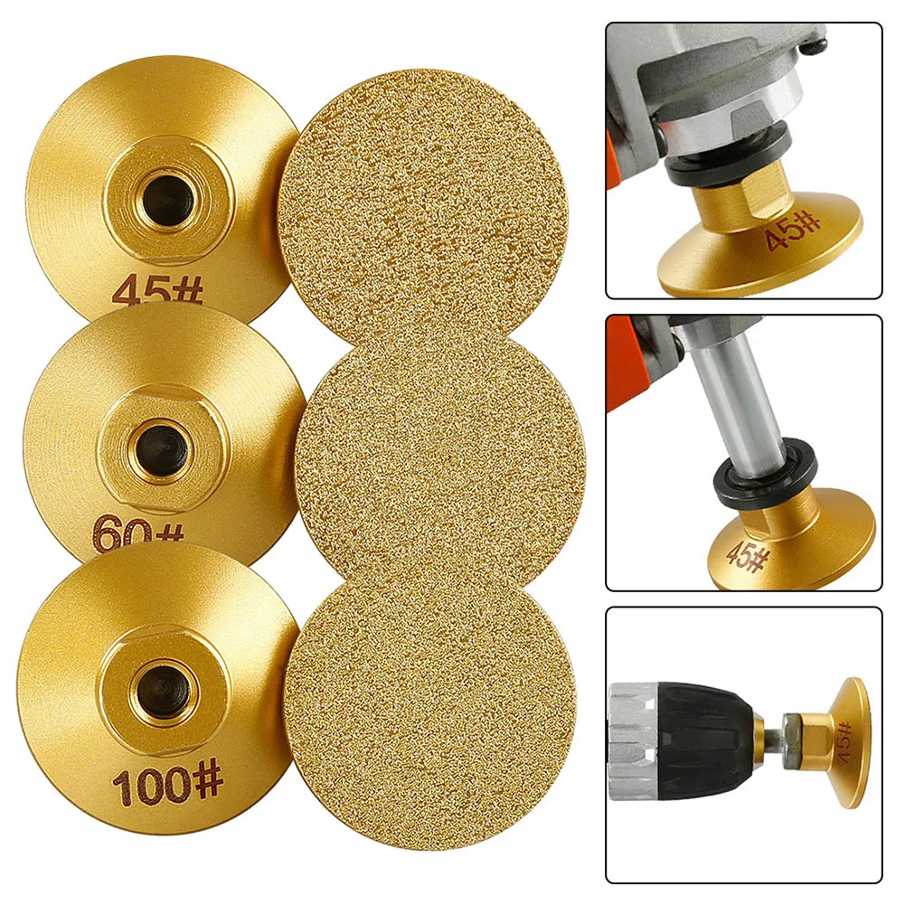 2inch 50mm Brazing Diamond Edge Profile Grinding Wheel For Marble M10 Thread Granite Ceramic Glass Grinding Wheel