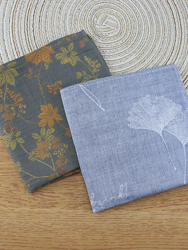 Chinese Style Cotton Double Gauze Jacquard Handkerchief For Women Portable Sweat Absorbent Lucky Auspicious Pocket Hankies Gift