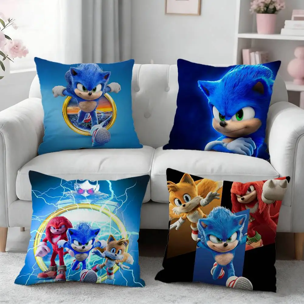

S-Super S-Sonics the H-Hedgehog Pillow Case for Sofa Living Room Home office Decor Protective Cover