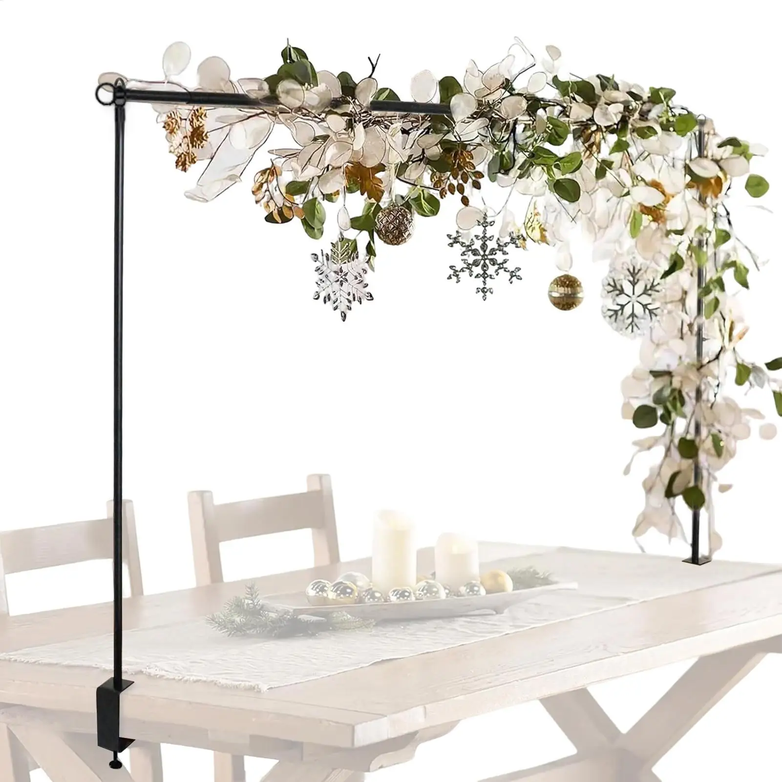 Table Rod Stand with Clamps Adjustable Balloon Stand with Clamps Dining Background Rack for Daily Swing Event Catering Wedding